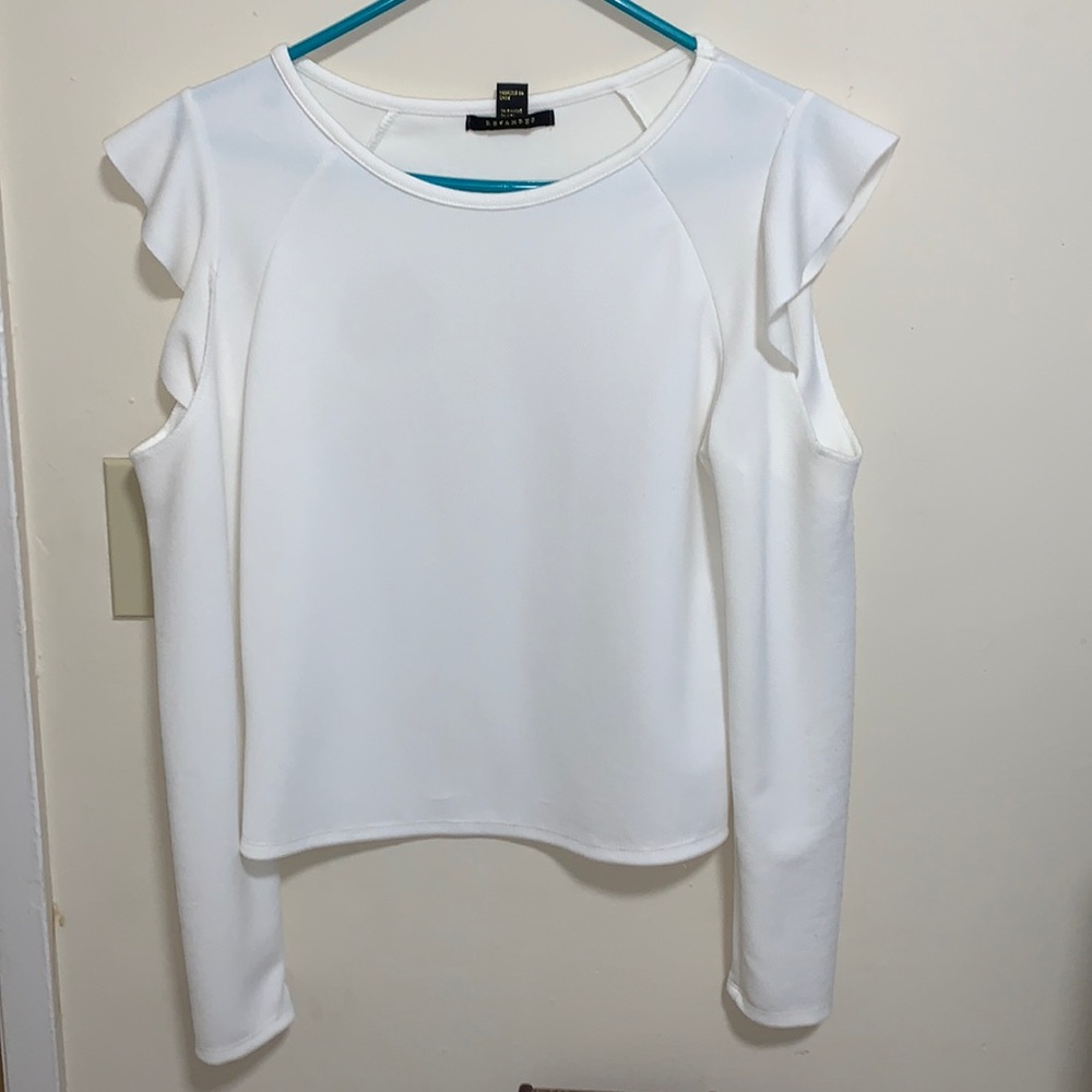Long sleeve shoulder cut out Blouse